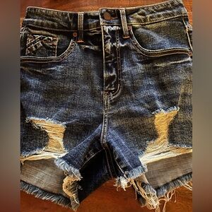Lucky Brand Blue Distressed Jean Shorts